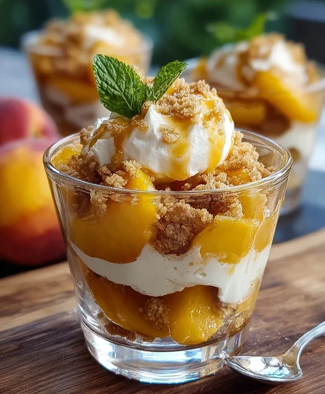 Classic Peach Cobbler Parfait