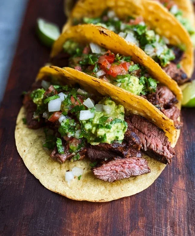 Grilled Steak Tacos with Avocado Salsa