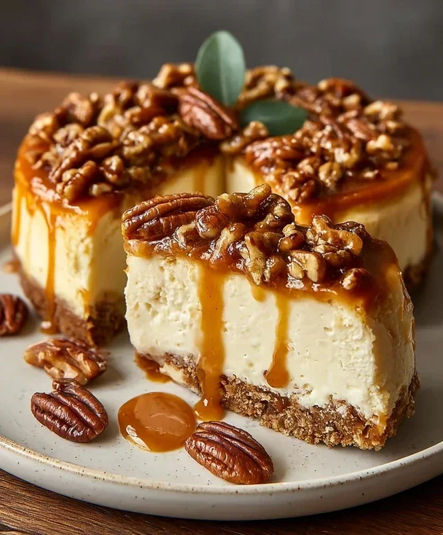 Pecan Caramel Cheesecake