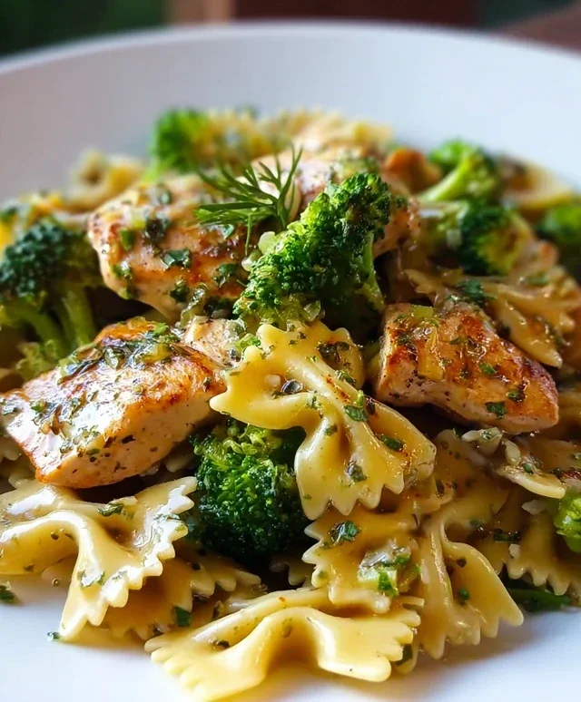 Cowboy Butter Lemon Bowtie Chicken with Broccoli Bliss