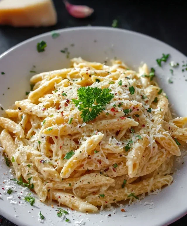 One Pot Creamy Garlic Pasta (Just 20 Minutes!)
