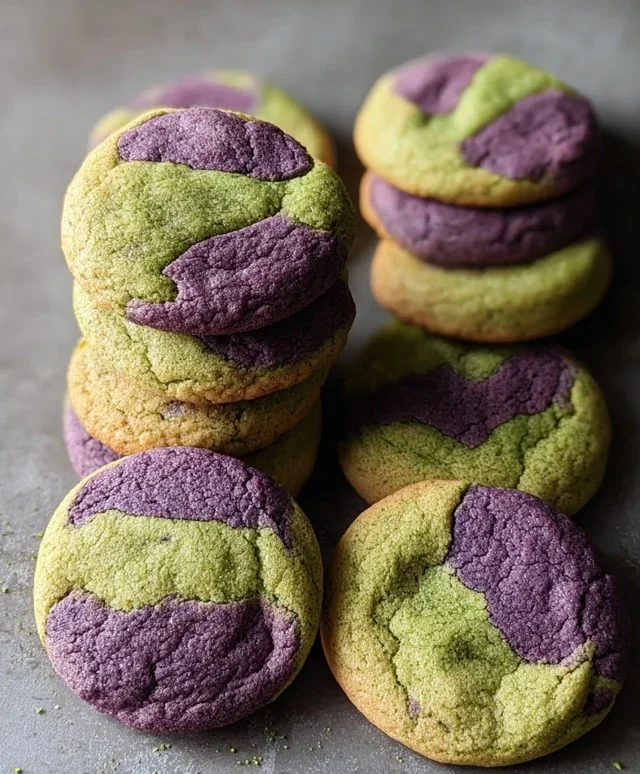 Matcha Ube Cookies