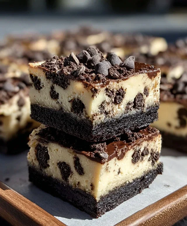 Chocolate Chip Oreo Cheesecake Bars
