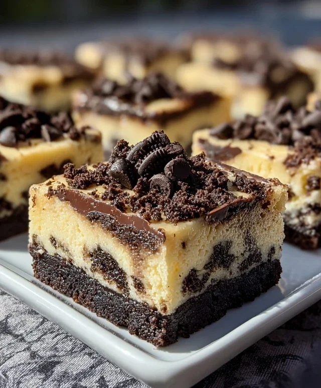 Chocolate Chip Oreo Cheesecake Bars
