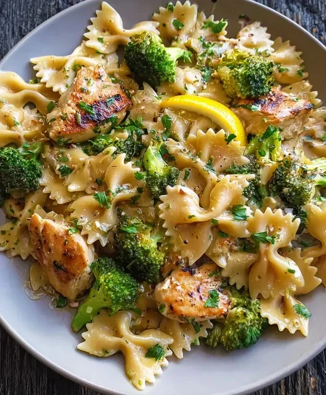 Cowboy Butter Lemon Bowtie Chicken with Broccoli Bliss