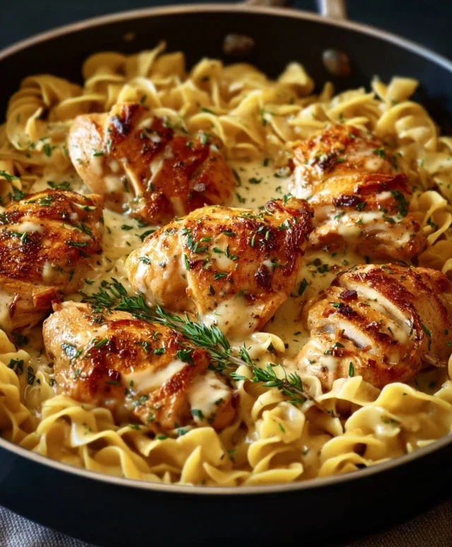 One-Pan Chicken with Buttered Noodles