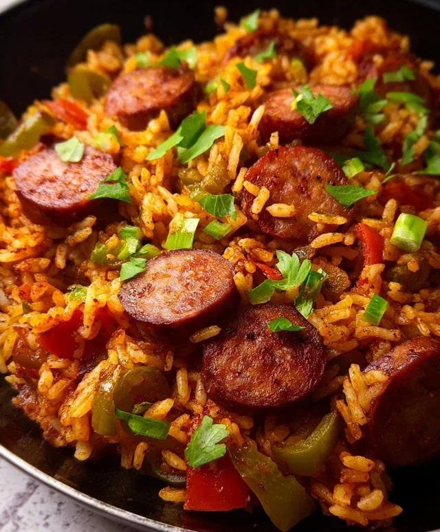 Cajun Sausage and Rice Skillet