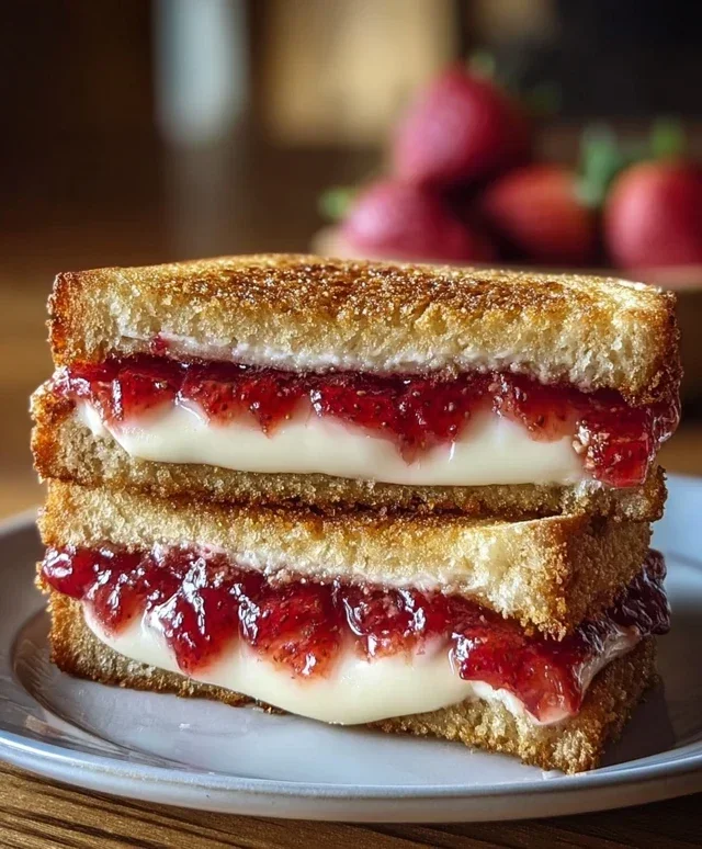 Fried Strawberry Cheesecake Sandwiches