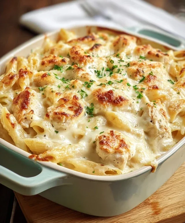 Chicken Alfredo Bake