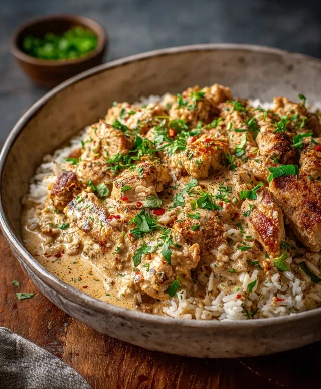 High Protein Creamy Cajun Chicken Rice