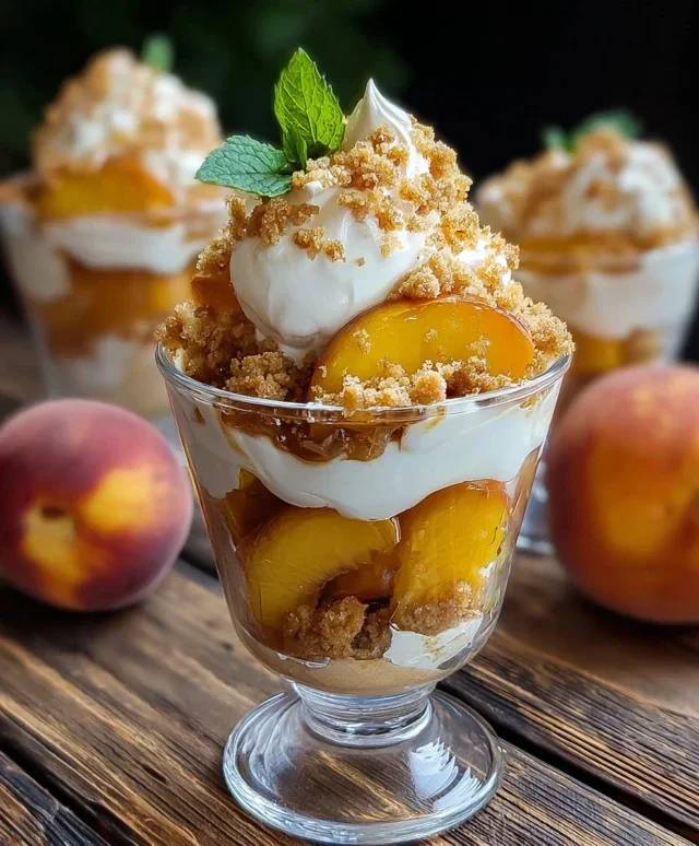 Classic Peach Cobbler Parfait