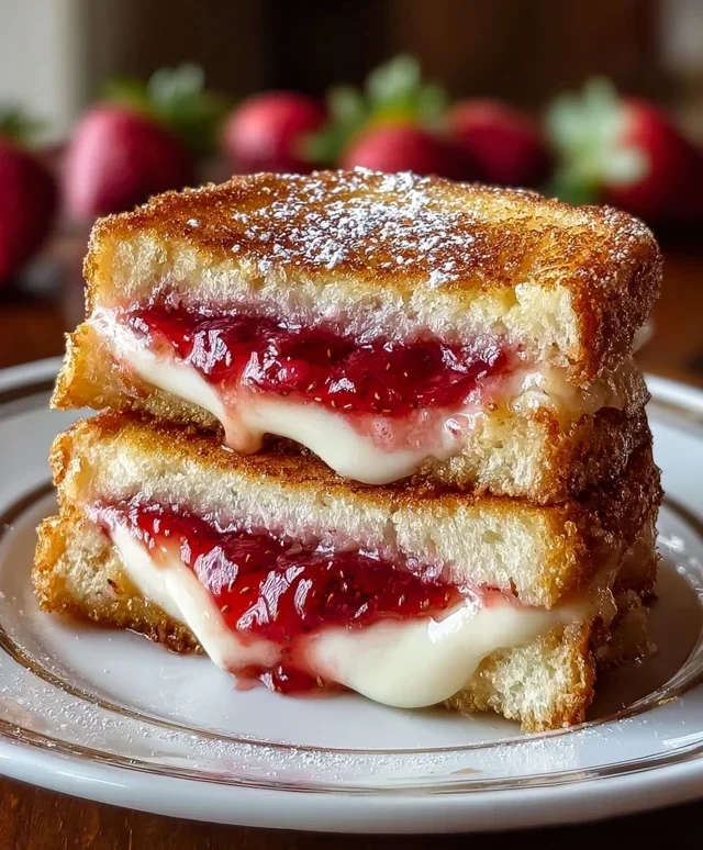 Fried Strawberry Cheesecake Sandwiches