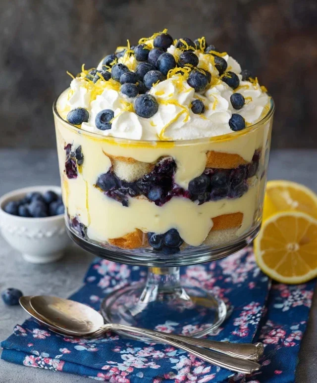 Easy Lemon Blueberry Trifle Recipe