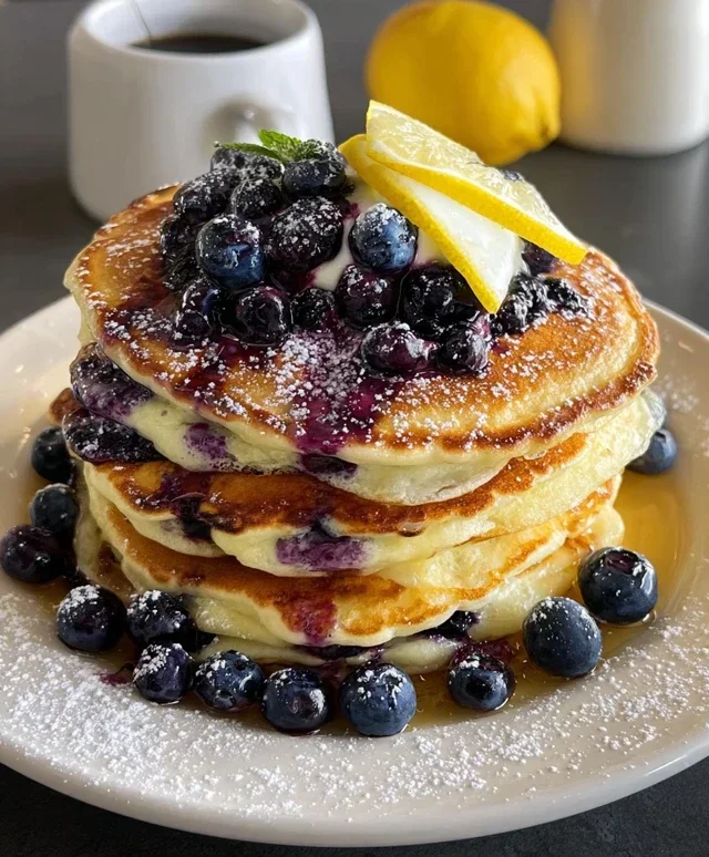 Lemon Blueberry Pancakes