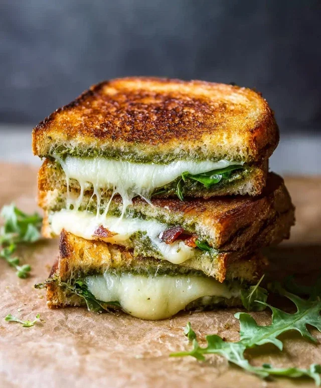 Sourdough Pesto Grilled Cheese
