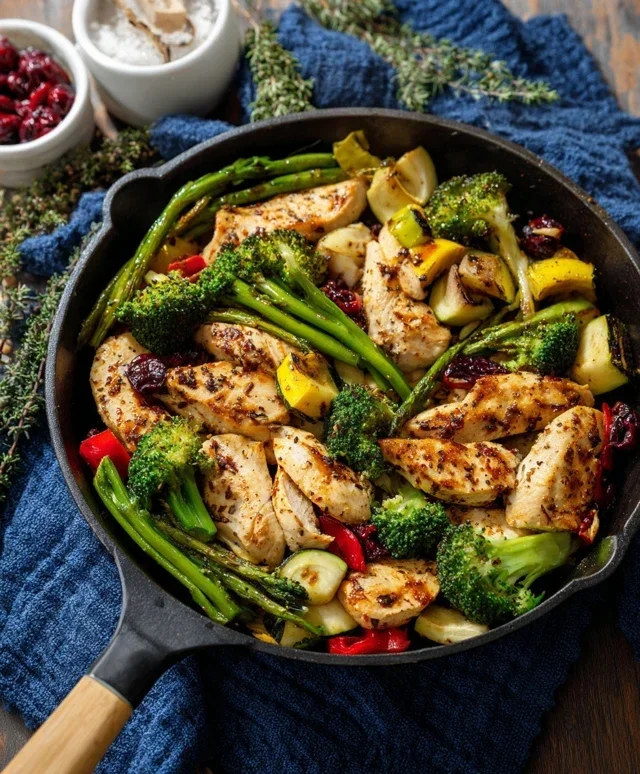 Healthy Chicken and Vegetables Skillet
