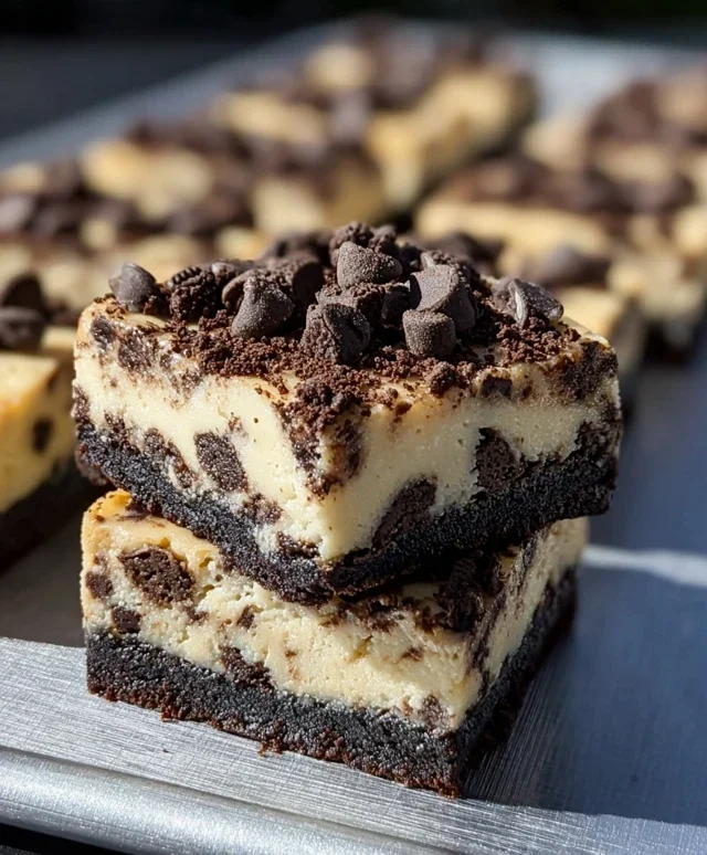 Chocolate Chip Oreo Cheesecake Bars