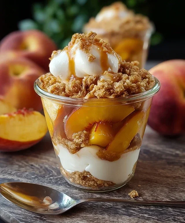 Classic Peach Cobbler Parfait