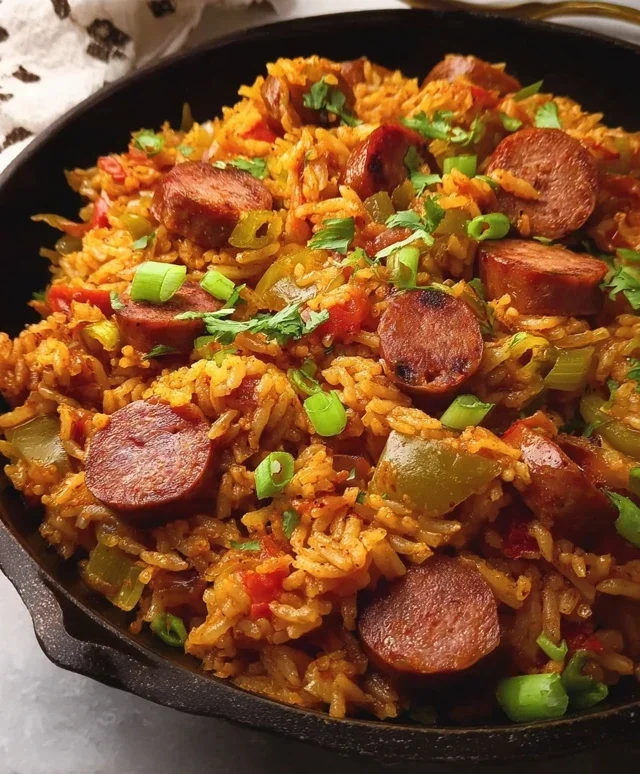 Cajun Sausage and Rice Skillet