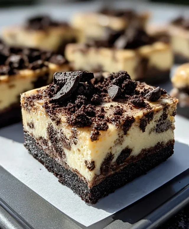 Chocolate Chip Oreo Cheesecake Bars