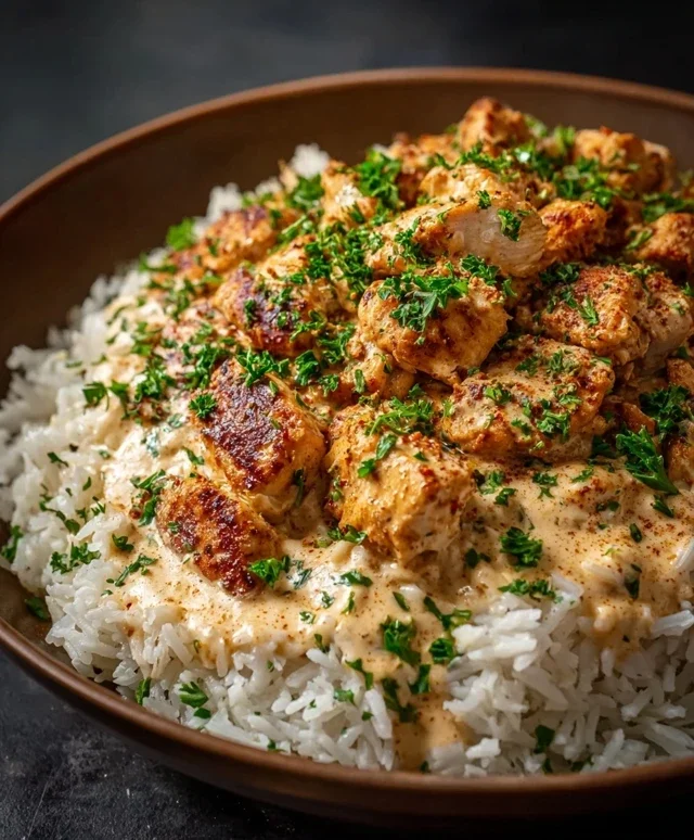 High Protein Creamy Cajun Chicken Rice