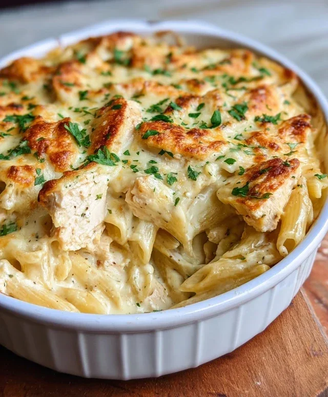 Chicken Alfredo Bake