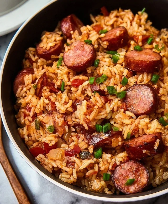 One Pot Smoked Sausage And Rice