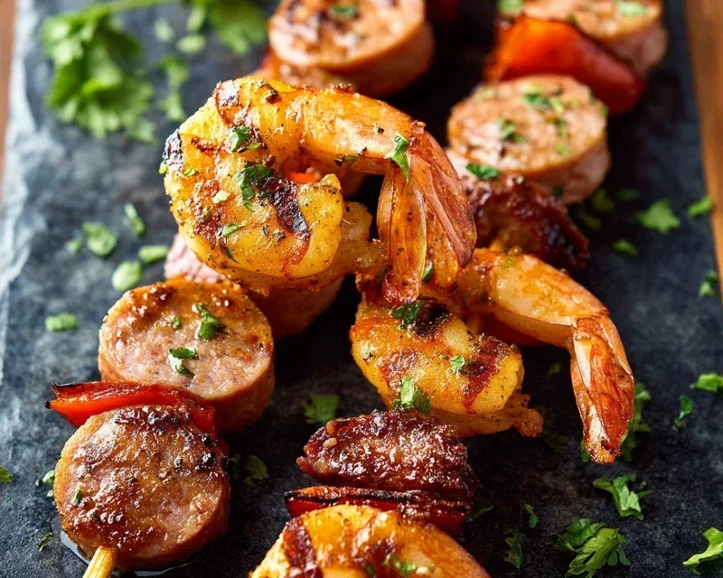 Sausage and Shrimp Kabobs