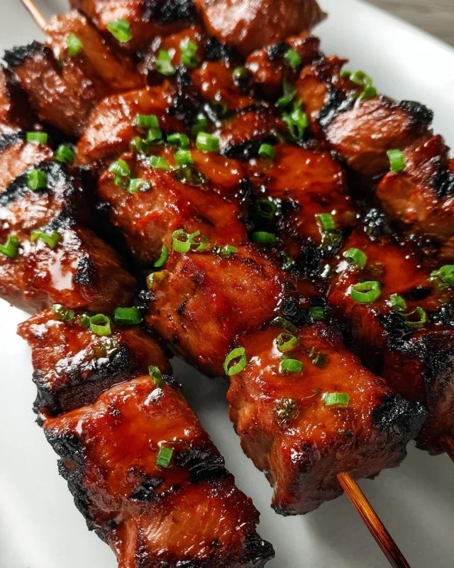 BBQ Beef Skewers with Filipino BBQ Marinade