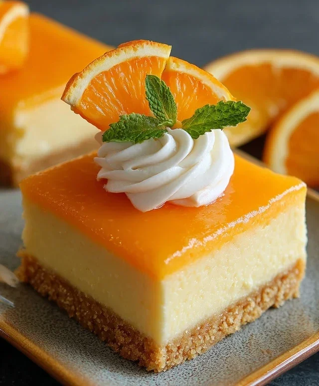 Orange Creamsicle Cheesecake Bars