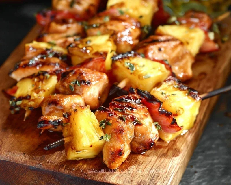 Pineapple Chicken Kebabs Recipe
