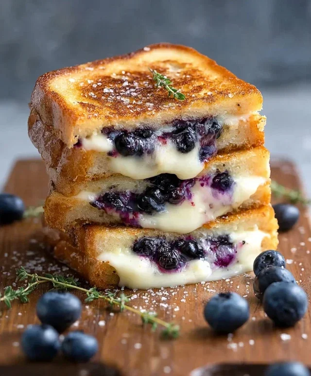 Crispy Blueberry Grilled Cheese