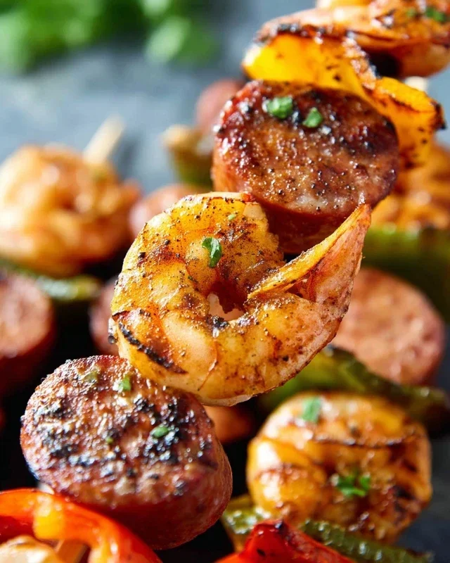 Sausage and Shrimp Kabobs