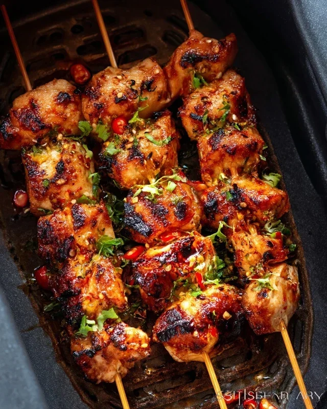 Bang Bang Chicken Skewers