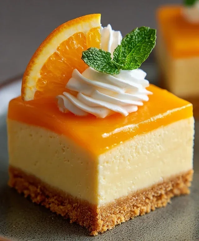 Orange Creamsicle Cheesecake Bars