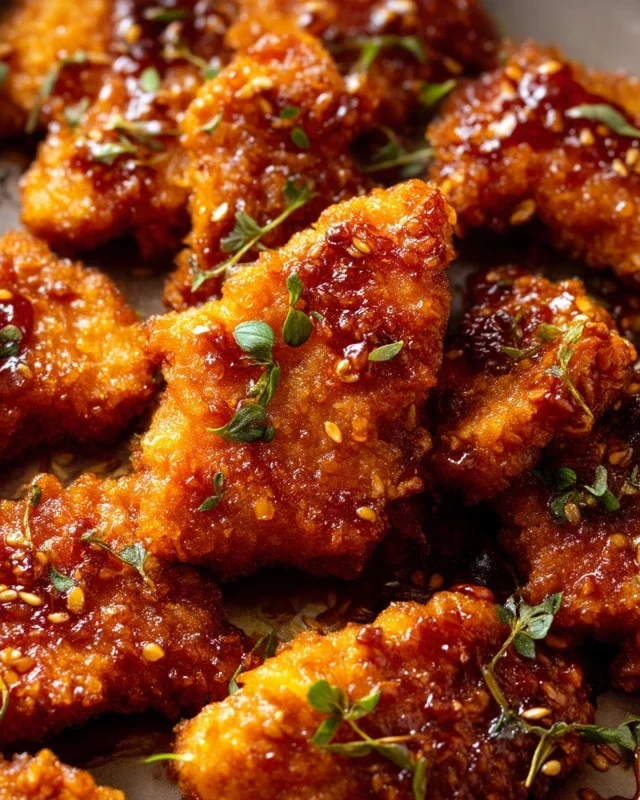 Baked Crunchy Hot Honey Chicken