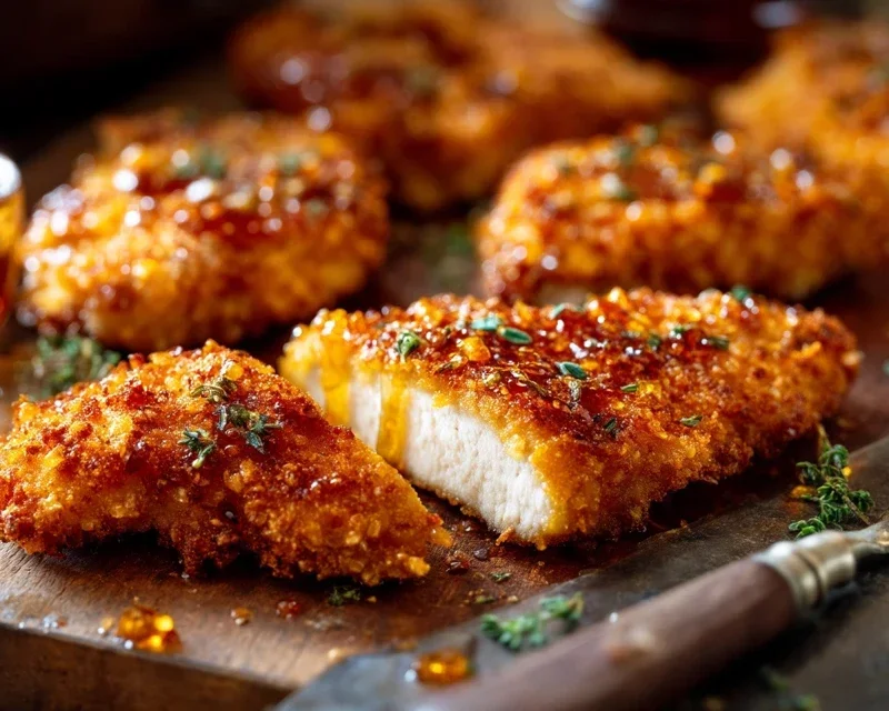 Baked Crunchy Hot Honey Chicken