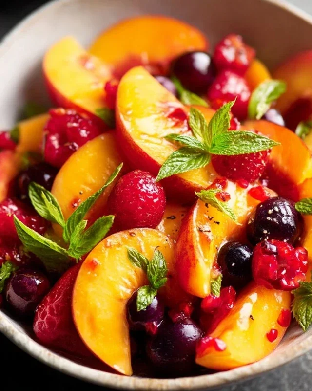 Summer Peach Fruit Salad