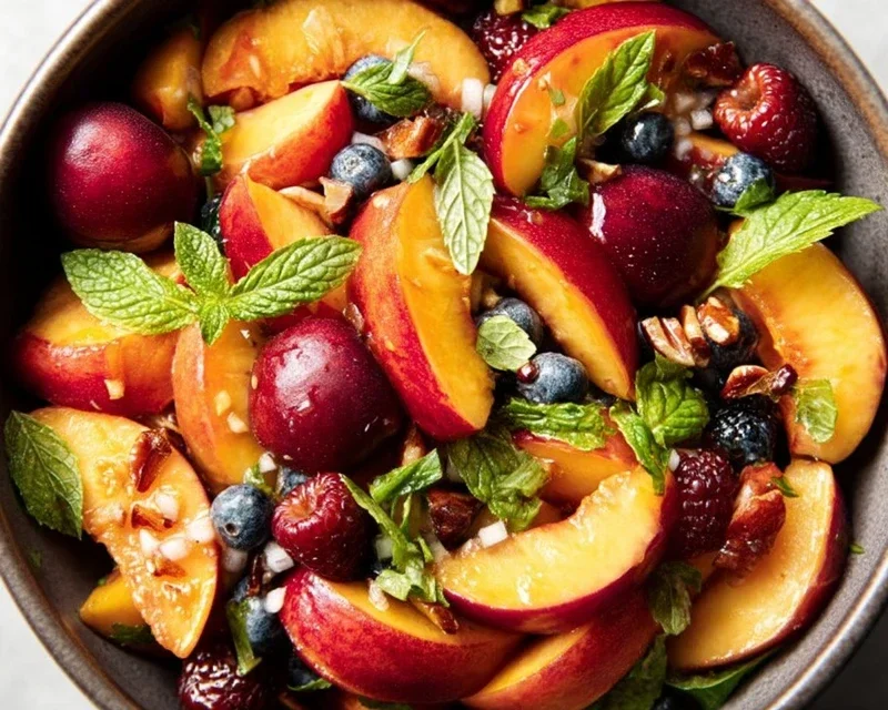 Summer Peach Fruit Salad
