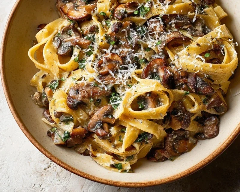 Garlic Mushroom Pasta