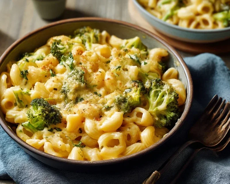 One Pot Healthy Broccoli Mac and Cheese