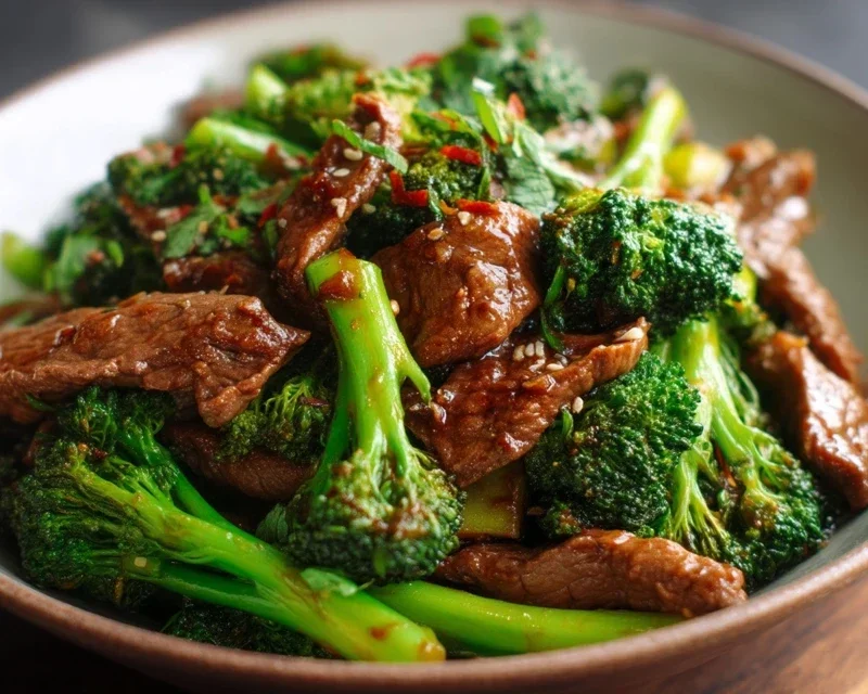 Chinese Beef and Broccoli (牛肉炒西兰花)