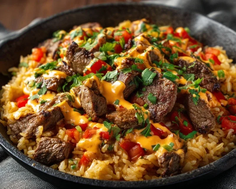Steak Queso Rice : A Flavorful Recipe
