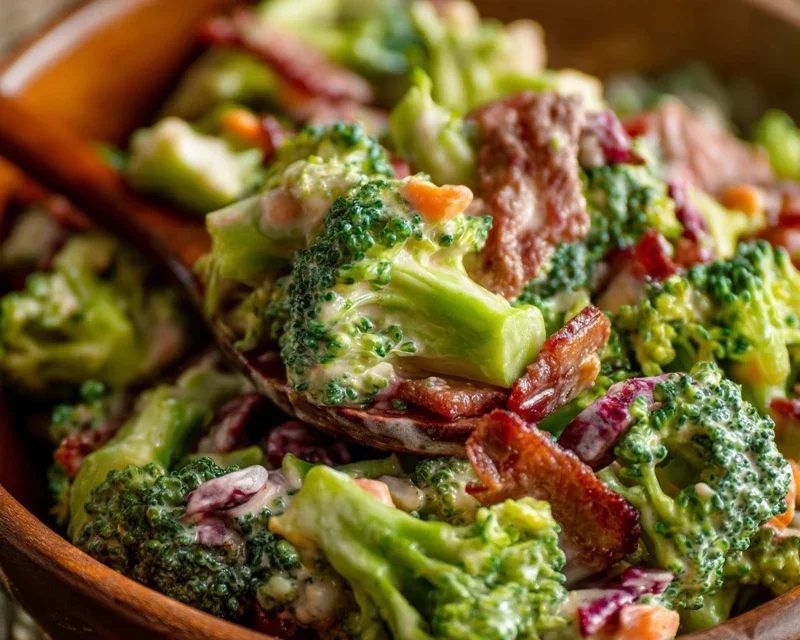 Broccoli Salad with Beef Beef Bacon Recipe