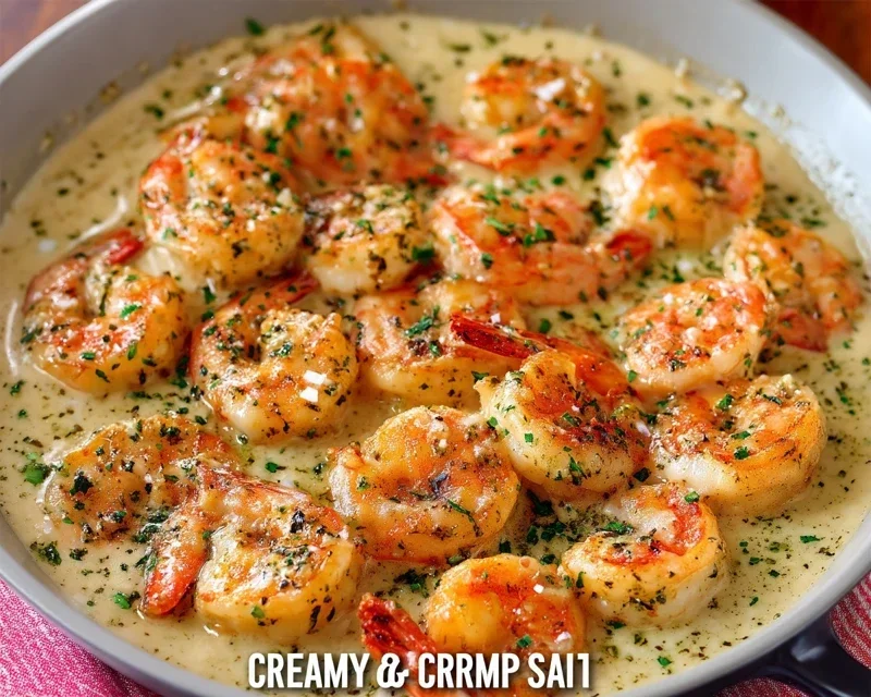 Creamy Garlic Shrimp (15 mins)