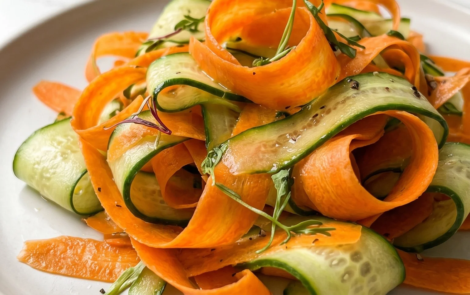 Carrot and Cucumber Ribbon Salad