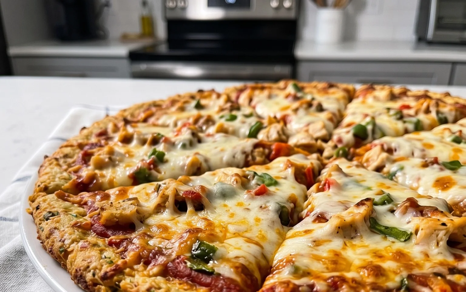 Chicken Crust Pizza (Low Carb + High Protein