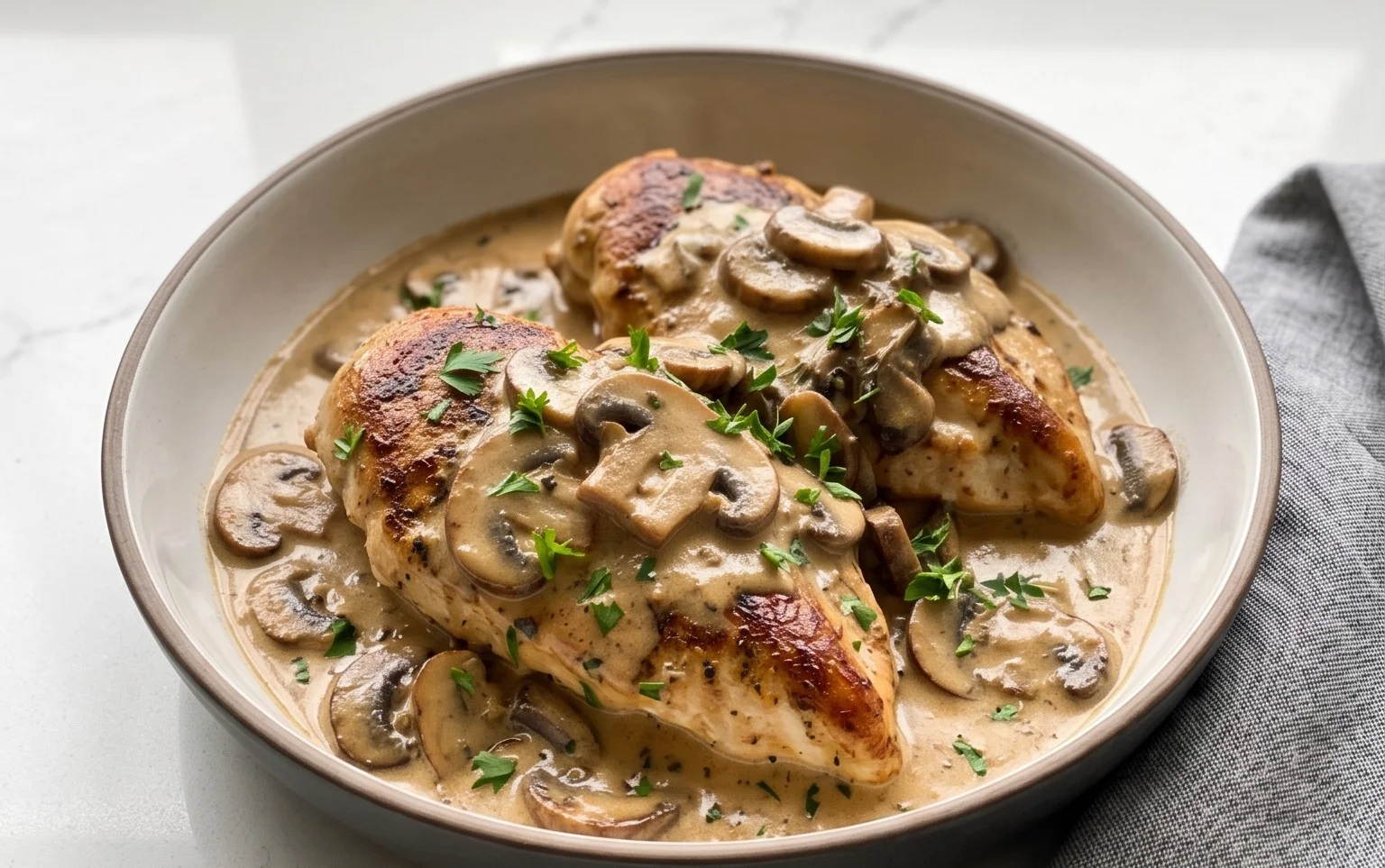 Creamy Mushroom Chicken Recipe