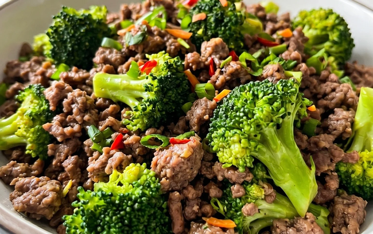 Ground Beef and Broccoli
