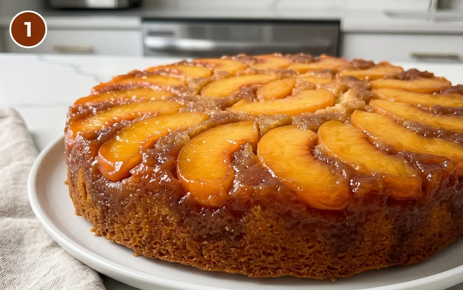 Peach Upside-Down Cake Recipe